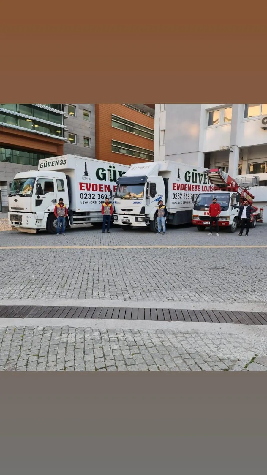 Güven35 kamyonları taşınma öncesi hazırlıkta